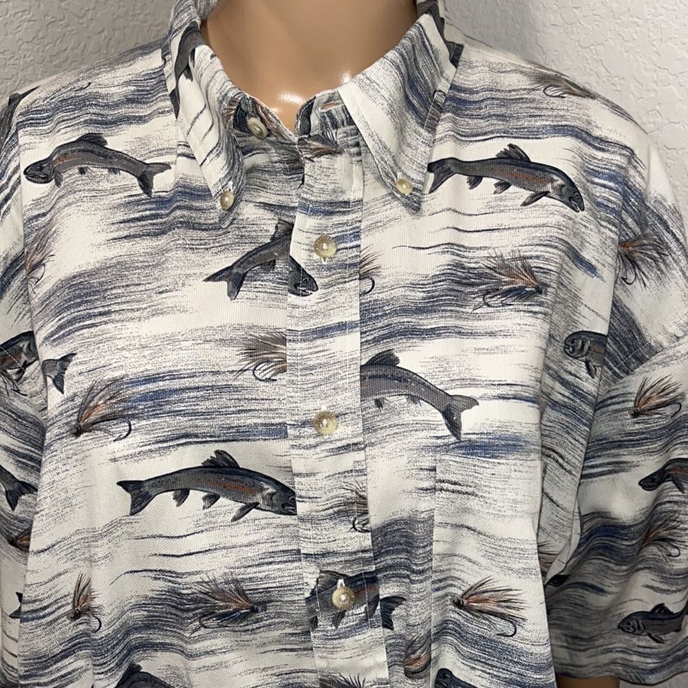 Pendleton fish print designer shirt - Picture 2 of 7